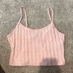 Pink cropped tank top